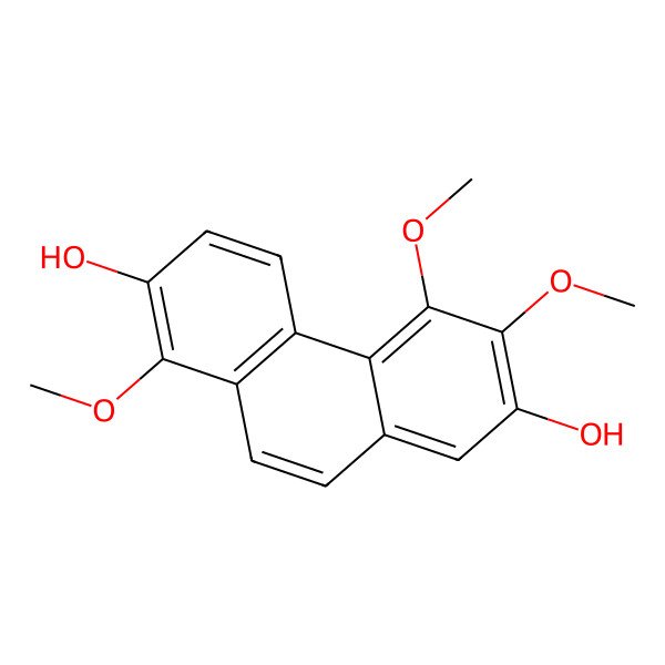 2D Structure of 1,5,6-Trimethoxyphenanthrene-2,7-diol 2D Structure of 1,5,6-Trimethoxyphenanthrene-2,7-diol