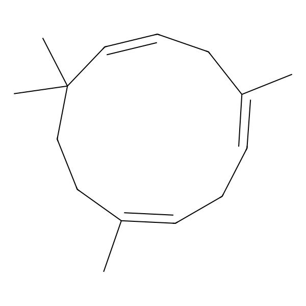 2D Structure of 1,5,9,9-Tetramethyl-1,4,7-cycloundecatriene