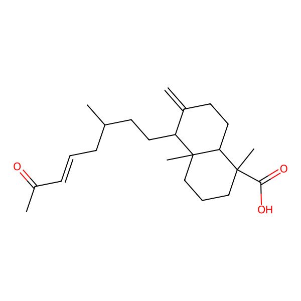 2D Structure of (15E)-15-(2-Oxopropylidene)labd-8(20)-en-19-oic acid