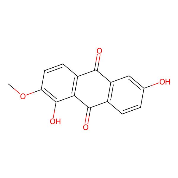 2D Structure of 1,6-Dihydroxy-2-methoxyanthraquinone