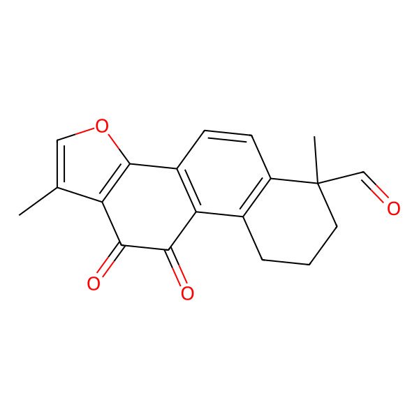 2D Structure of 1,6-dimethyl-10,11-dioxo-8,9-dihydro-7H-naphtho[1,2-g][1]benzofuran-6-carbaldehyde