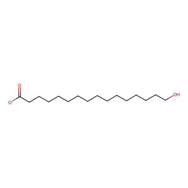 2D Structure of 16-Hydroxyhexadecanoate 2D Structure of 16-Hydroxyhexadecanoate