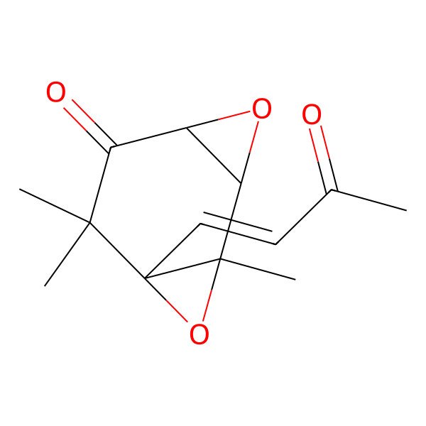 2D Structure of 1,6,6-trimethyl-7-[(Z)-3-oxobut-1-enyl]-3,8-dioxatricyclo[5.1.0.02,4]octan-5-one