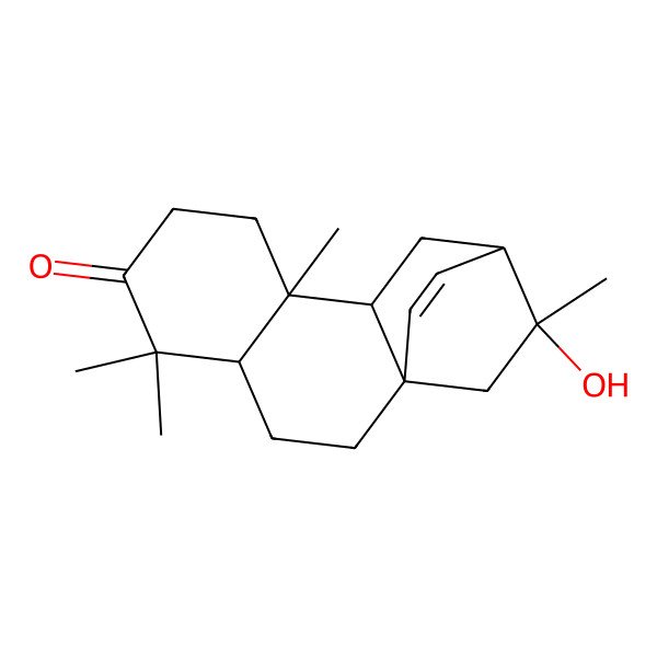 2D Structure of (16S)-16-Hydroxy-13,16-secotrachyloba-13-ene-3-one