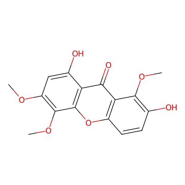 2D Structure of 1,7-Dihydroxy-3,4,8-trimethoxyxanthone 2D Structure of 1,7-Dihydroxy-3,4,8-trimethoxyxanthone