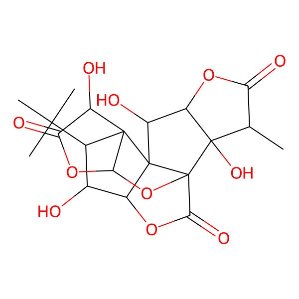 2D Structure of 1,7-Dihydroxy-ginkgolide A