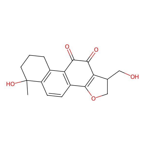 2D Structure of (6S)-6-hydroxy-1-(hydroxymethyl)-6-methyl-2,7,8,9-tetrahydro-1H-naphtho[1,2-g][1]benzofuran-10,11-dione