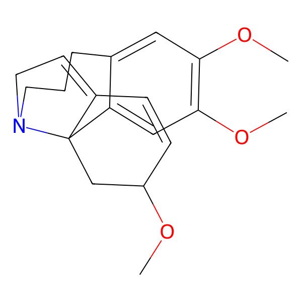 2D Structure of (17S)-4,5,17-trimethoxy-11-azatetracyclo[9.7.0.01,14.02,7]octadeca-2,4,6,13,15-pentaene