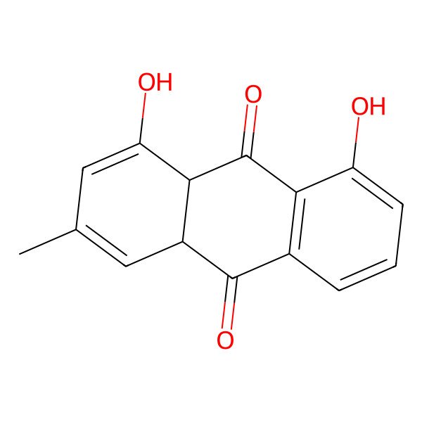 2D Structure of 1,8-Dihydroxy-3-methyl-4a,9a-dihydroanthracene-9,10-dione