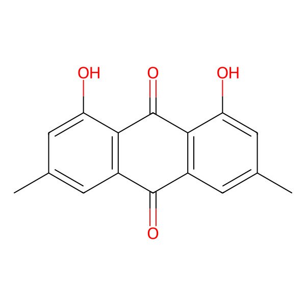 2D Structure of 1,8-Dihydroxy-3,6-dimethylanthracene-9,10-dione 2D Structure of 1,8-Dihydroxy-3,6-dimethylanthracene-9,10-dione