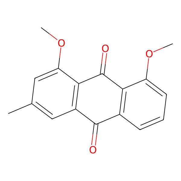 2D Structure of 1,8-Dimethoxy-3-methylanthracene-9,10-dione