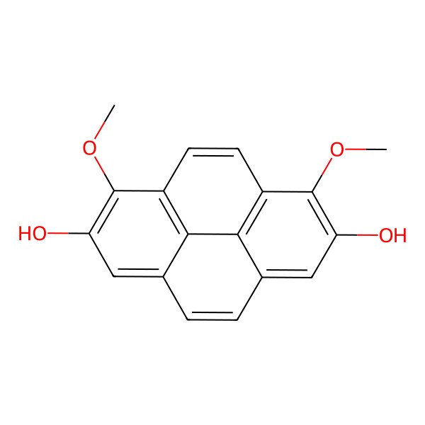 2D Structure of 2,7-Dihydroxy-1,8-dimethoxypyrene
