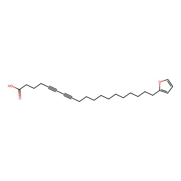 2D Structure of 19-(2-Furyl)nonadeca-5,7-diynoic acid