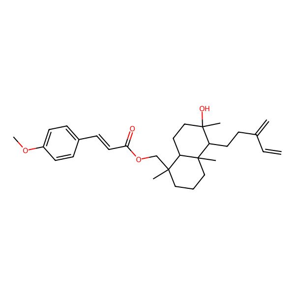 2D Structure of 19-[[(E)-3-(4-Methoxyphenyl)propenoyl]oxy]labda-13(16),14-dien-8-ol