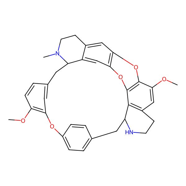 2D Structure of (8R,21S)-13,27-dimethoxy-7-methyl-15,29,31-trioxa-7,22-diazaoctacyclo[19.9.3.216,19.14,30.110,14.03,8.025,33.028,32]heptatriaconta-1(30),2,4(34),10(37),11,13,16,18,25,27,32,35-dodecaene