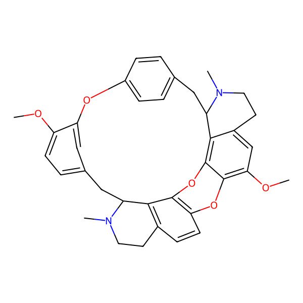 2D Structure of (9S,27S)-4,21-dimethoxy-10,26-dimethyl-2,18,35-trioxa-10,26-diazaoctacyclo[27.2.2.13,7.19,13.116,20.119,23.017,36.027,34]heptatriaconta-1(31),3,5,7(37),13(36),14,16,19(34),20,22,29,32-dodecaene