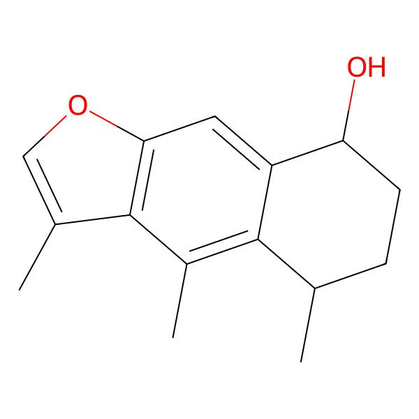 2D Structure of (5S,8S)-3,4,5-trimethyl-5,6,7,8-tetrahydrobenzo[f][1]benzofuran-8-ol