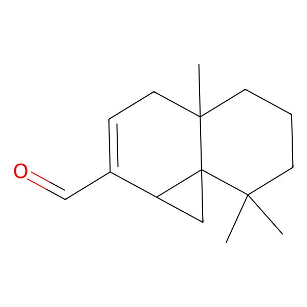 2D Structure of (1aR,4aS,8aS)-4a,8,8-trimethyl-1,1a,4,5,6,7-hexahydrocyclopropa[j]naphthalene-2-carbaldehyde