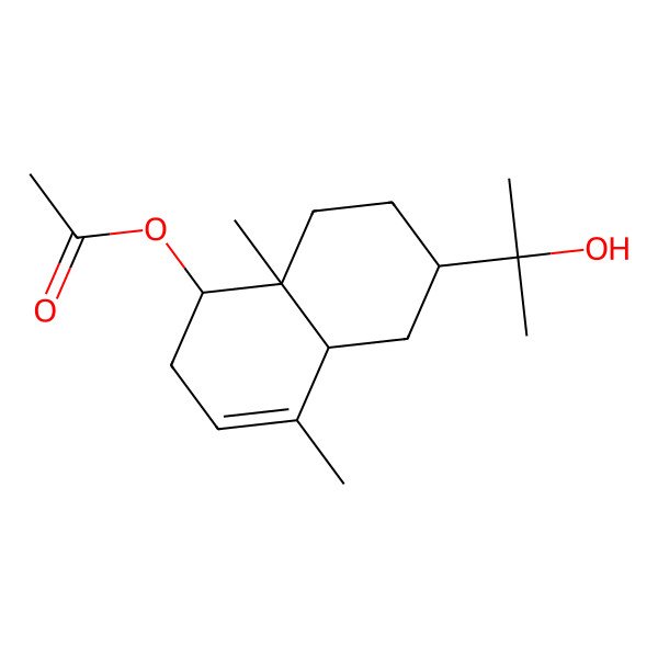 2D Structure of [(1R,4aS,6R,8aR)-6-(2-hydroxypropan-2-yl)-4,8a-dimethyl-2,4a,5,6,7,8-hexahydro-1H-naphthalen-1-yl] acetate