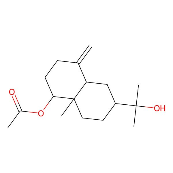 2D Structure of 1beta-Acetoxy-4(15)-eudesmen-11-ol