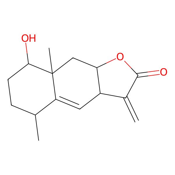 2D Structure of 1beta-Hydroxyalantolactone