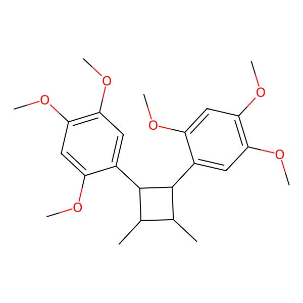 2D Structure of 1beta,2alpha-Dimethyl-3beta,4alpha-bis(2,4,5-trimethoxyphenyl)cyclobutane