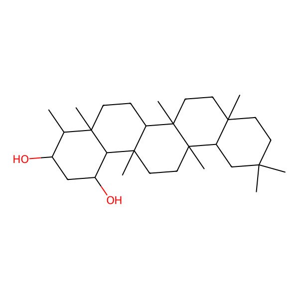 2D Structure of 1Beta,3Beta-Dihydroxyfriedelane