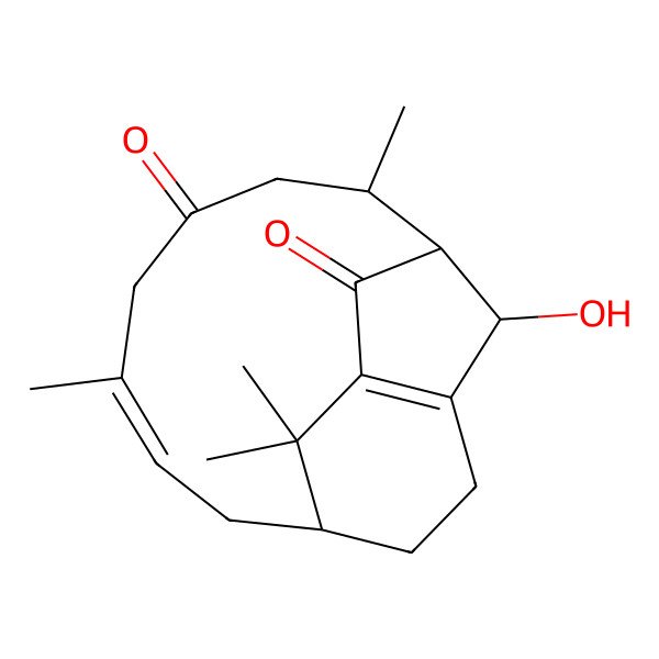 2D Structure of (3S,4S,8Z,11S,16R)-16-hydroxy-4,8,15,15-tetramethyltricyclo[9.3.1.13,14]hexadeca-1(14),8-diene-2,6-dione
