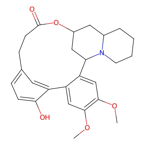 2D Structure of (17S)-9-hydroxy-4,5-dimethoxy-16-oxa-24-azapentacyclo[15.7.1.18,12.02,7.019,24]hexacosa-2,4,6,8,10,12(26)-hexaen-15-one