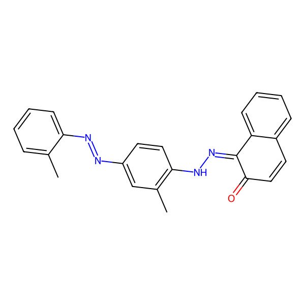 2D Structure of (1E)-1-[[2-methyl-4-[(2-methylphenyl)diazenyl]phenyl]hydrazinylidene]naphthalen-2-one