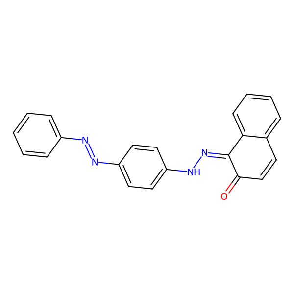 2D Structure of (1E)-1-[(4-phenyldiazenylphenyl)hydrazinylidene]naphthalen-2-one