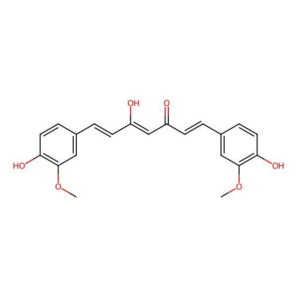 2D Structure of (1E,4Z,6E)-5-hydroxy-1,7-bis(4-hydroxy-3-methoxyphenyl)hepta-1,4,6-trien-3-one