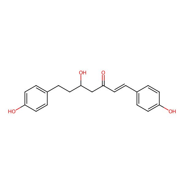 2D Structure of (E,5R)-5-hydroxy-1,7-bis(4-hydroxyphenyl)hept-1-en-3-one
