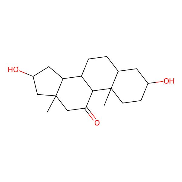 2D Structure of (3S,5S,8S,9S,10S,13S,14S,16S)-3,16-dihydroxy-10,13-dimethyl-1,2,3,4,5,6,7,8,9,12,14,15,16,17-tetradecahydrocyclopenta[a]phenanthren-11-one