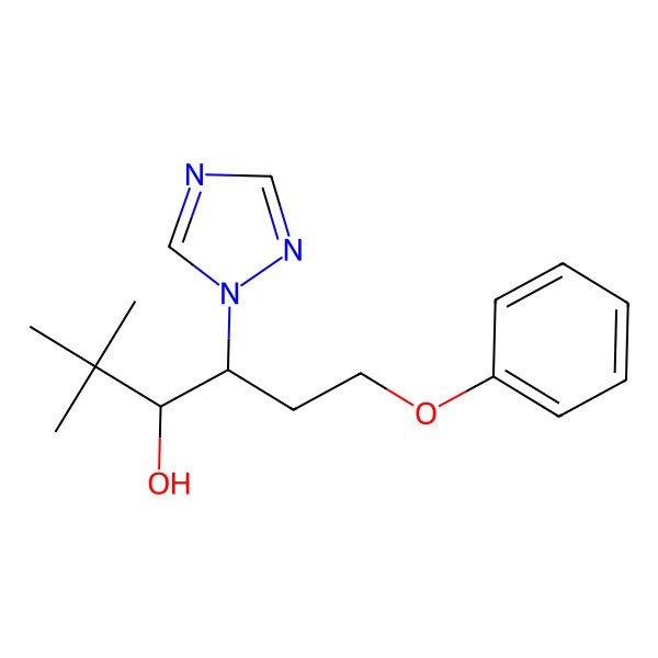 2D Structure of 1H-1,2,4-Triazole-1-ethanol, alpha-(1,1-dimethylethyl)-beta-(2-phenoxyethyl)-