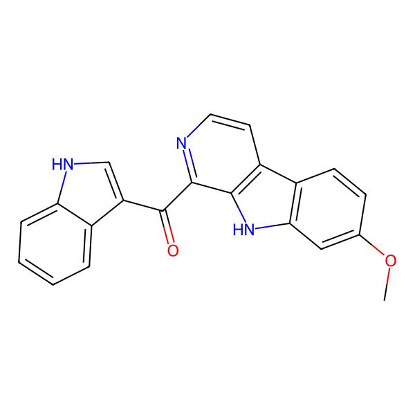 2D Structure of (1H-Indol-3-yl)(7-methoxy-9H-pyrido[3,4-b]indol-1-yl)methanone