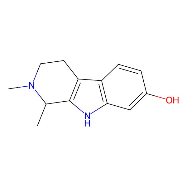 2D Structure of (1R)-1,2-dimethyl-1,3,4,9-tetrahydropyrido[3,4-b]indol-7-ol
