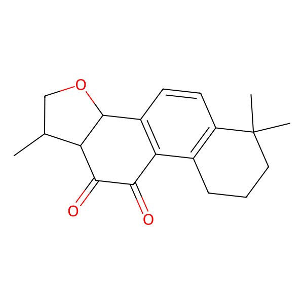 2D Structure of (1R)-1,6,6-trimethyl-1,2,6,7,8,9-hexahydrophenanthro[1,2-b]furan-10,11(3aH,11aH)-dione