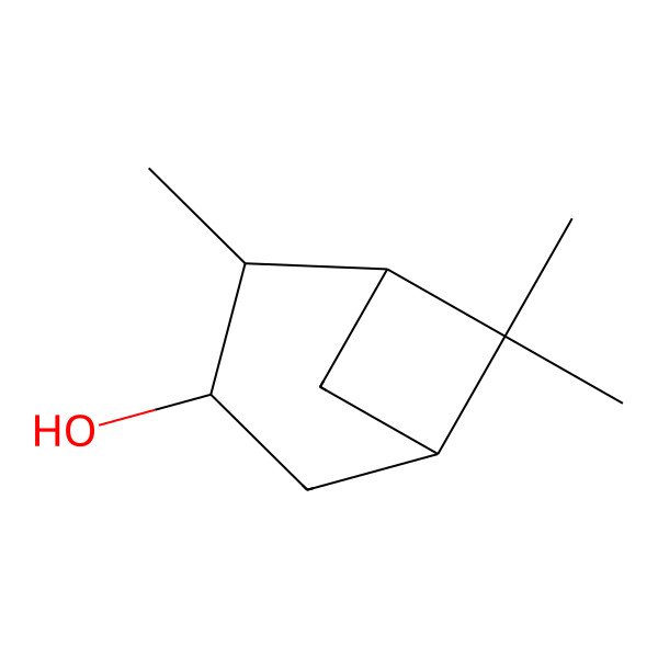2D Structure of (1R-(1alpha,2alpha,3beta,5alpha))-2,6,6-Trimethylbicyclo(3.1.1)heptan-3-ol