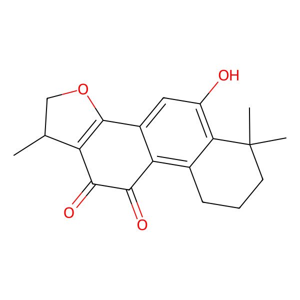 2D Structure of (1R)-5-hydroxy-1,6,6-trimethyl-2,7,8,9-tetrahydro-1H-naphtho(1,2-g)(1)benzofuran-10,11-dione