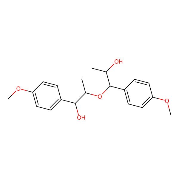2D Structure of (1R,2R)-1-[(1R,2S)-1-hydroxy-1-(4-methoxyphenyl)propan-2-yl]oxy-1-(4-methoxyphenyl)propan-2-ol
