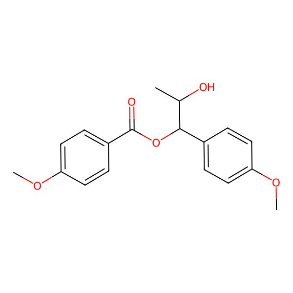 2D Structure of [(1R,2R)-2-hydroxy-1-(4-methoxyphenyl)propyl] 4-methoxybenzoate