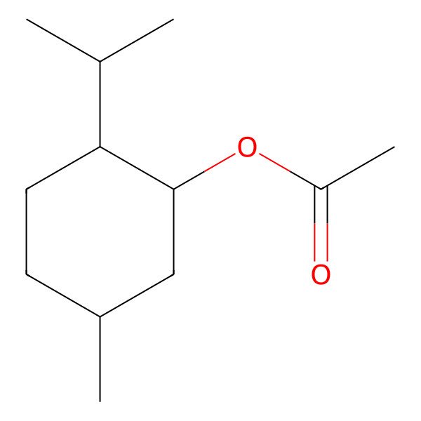 2D Structure of [(1R,2R,5S)-5-methyl-2-propan-2-ylcyclohexyl] acetate