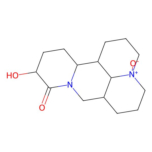 2D Structure of (1R,2R,5S,9S,17S)-5-hydroxy-13-oxido-7-aza-13-azoniatetracyclo[7.7.1.02,7.013,17]heptadecan-6-one