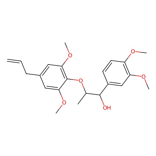 2D Structure of (1R,2S)-1-(3,4-Dimethoxyphenyl)-2-(2,6-dimethoxy-4-allylphenoxy)-1-propanol