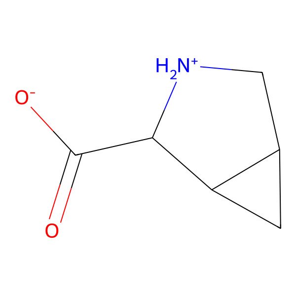 2D Structure of (1R,2S,5S)-3-azoniabicyclo[3.1.0]hexane-2-carboxylate