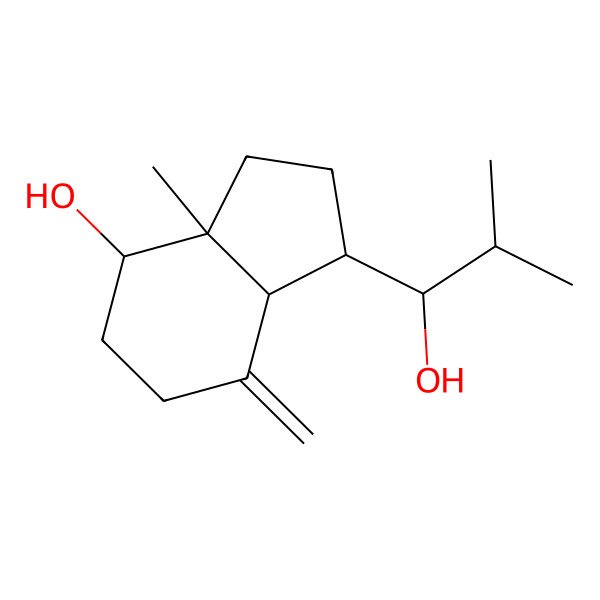 2D Structure of (1R,3aS,4S,7aR)-1-((S)-1-hydroxy-2-methylpropyl)-3a-methyl-7-methyleneoctahydro-1H-inden-4-ol 2D Structure of (1R,3aS,4S,7aR)-1-((S)-1-hydroxy-2-methylpropyl)-3a-methyl-7-methyleneoctahydro-1H-inden-4-ol
