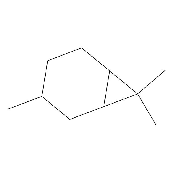 2D Structure of (1R,3R,6R)-3,7,7-trimethylbicyclo[4.1.0]heptane