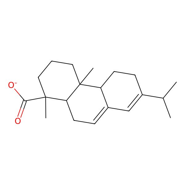 2D Structure of (1R,4aR,4bR)-1,4a-dimethyl-7-propan-2-yl-2,3,4,4b,5,6,10,10a-octahydrophenanthrene-1-carboxylate