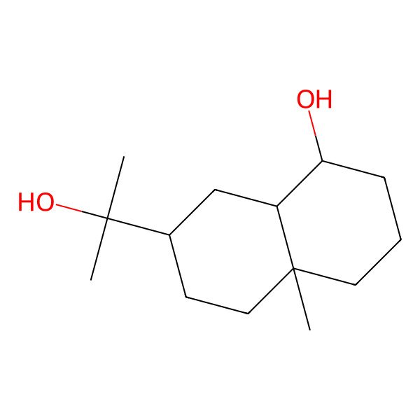 2D Structure of (1R,4aR,7R,8aR)-7-(2-hydroxypropan-2-yl)-4a-methyl-2,3,4,5,6,7,8,8a-octahydro-1H-naphthalen-1-ol